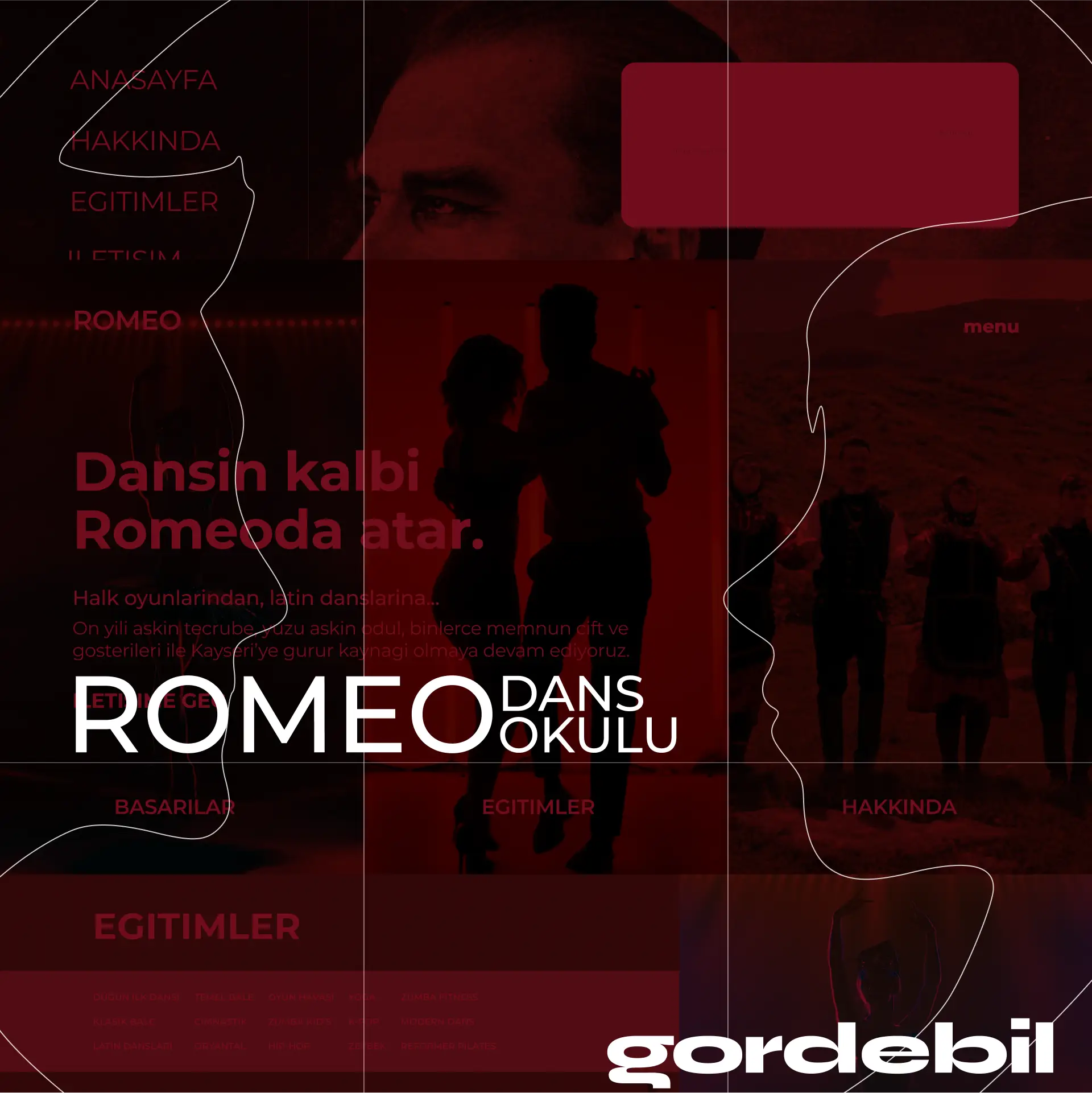 One of our work, Romeo Dans School website